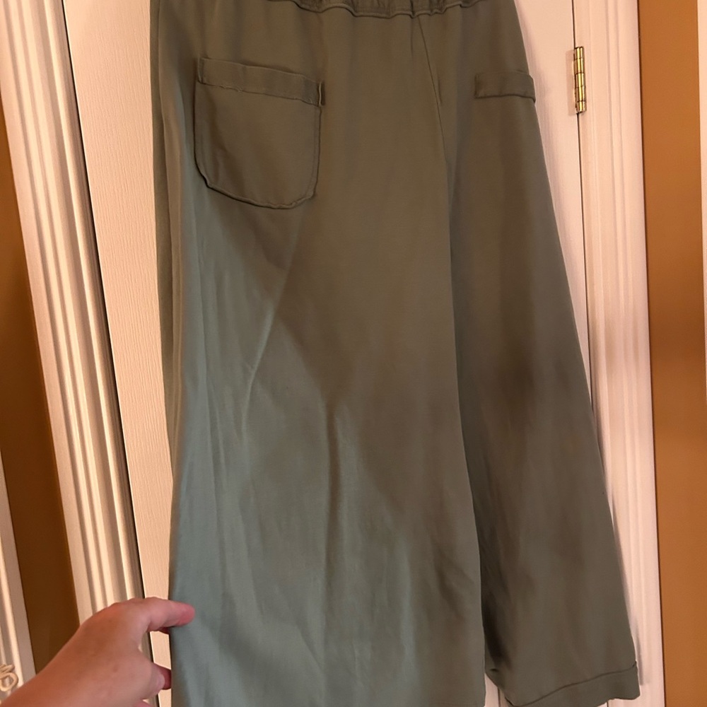 Olive Green A-Line Maxi Skirt /pants combo - Picture 2 of 12